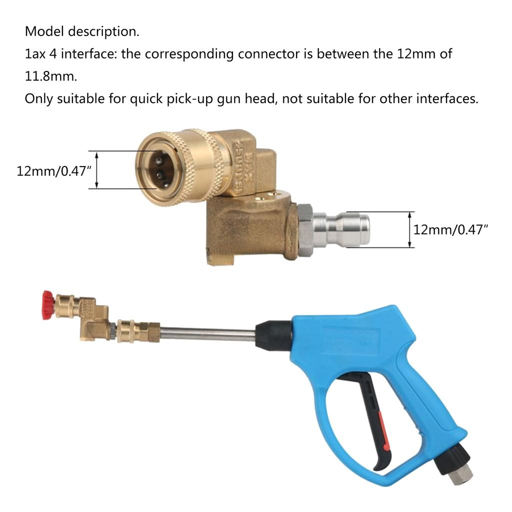 Поворотная муфта с 1/4" 5-скоростным регулируемым соединением для быстрого соединения мойки высокого давления для мойки автомобиля