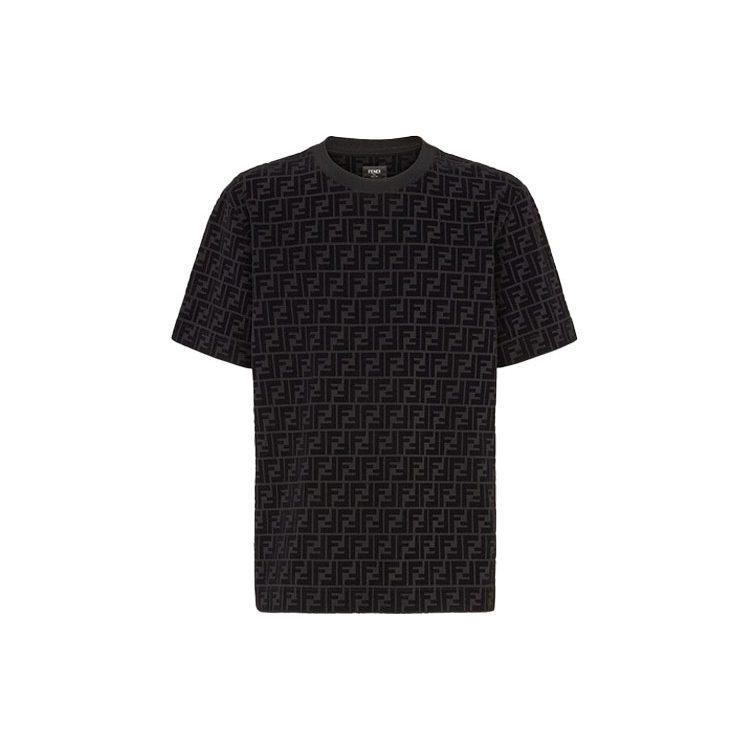 Fendi Футболка Мужская Черно-коричневая FY0936A7D5F0ABB