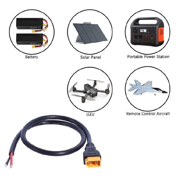 Разъем XT60H на 2-контактные разъемы 50 см 14 AWG Силиконовый провод для RC, LiPo аккумуляторов, FPV дронов и модельных комплектов