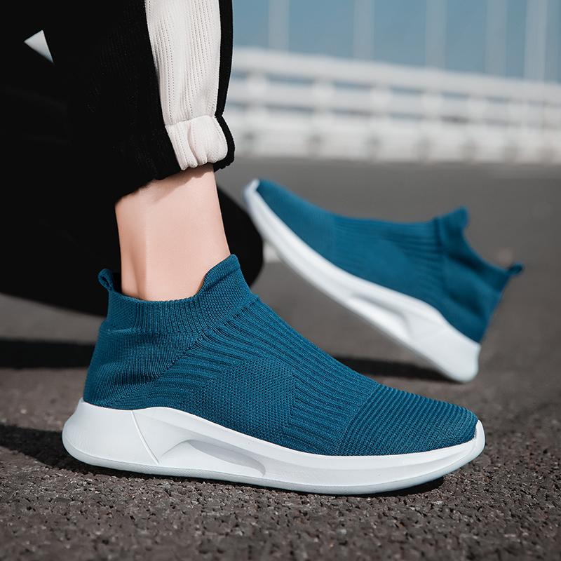 Мужская повседневная обувь Легкая удобная повседневная спортивная сетчатая эластичная спортивная обувь Уличная прогулочная обувь Легкие кроссовки на мягкой подошве