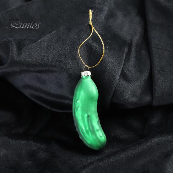 Подвесное украшение в виде огурца с шнурком, легко подвешиваемое рождественское украшение в виде соленья на елку