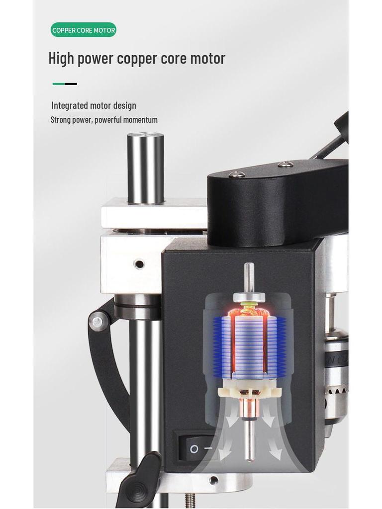 Мини-сверлильный станок с регулируемой скоростью: Компактная электрическая дрель постоянного тока для домашнего прецизионного сверления.