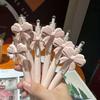 10pcs Set Pink Ballpoint Pen Bow Knot Design Sign Pen Cute Gel Pen  Student Stationery