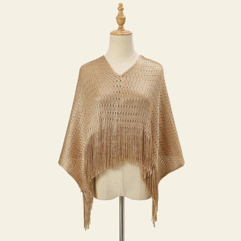 New Sparkling Metallic Scarf with Buckle Women Evening Party Shawl Gold Silver Shiny Shawls for Bridge Bridesmaid Wedding Wraps