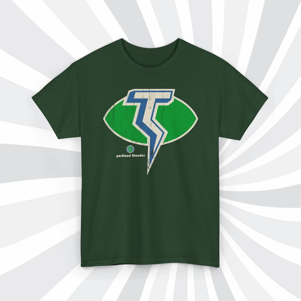 Portland Thunder 1975 WFL Football Grunge Logo T shirt