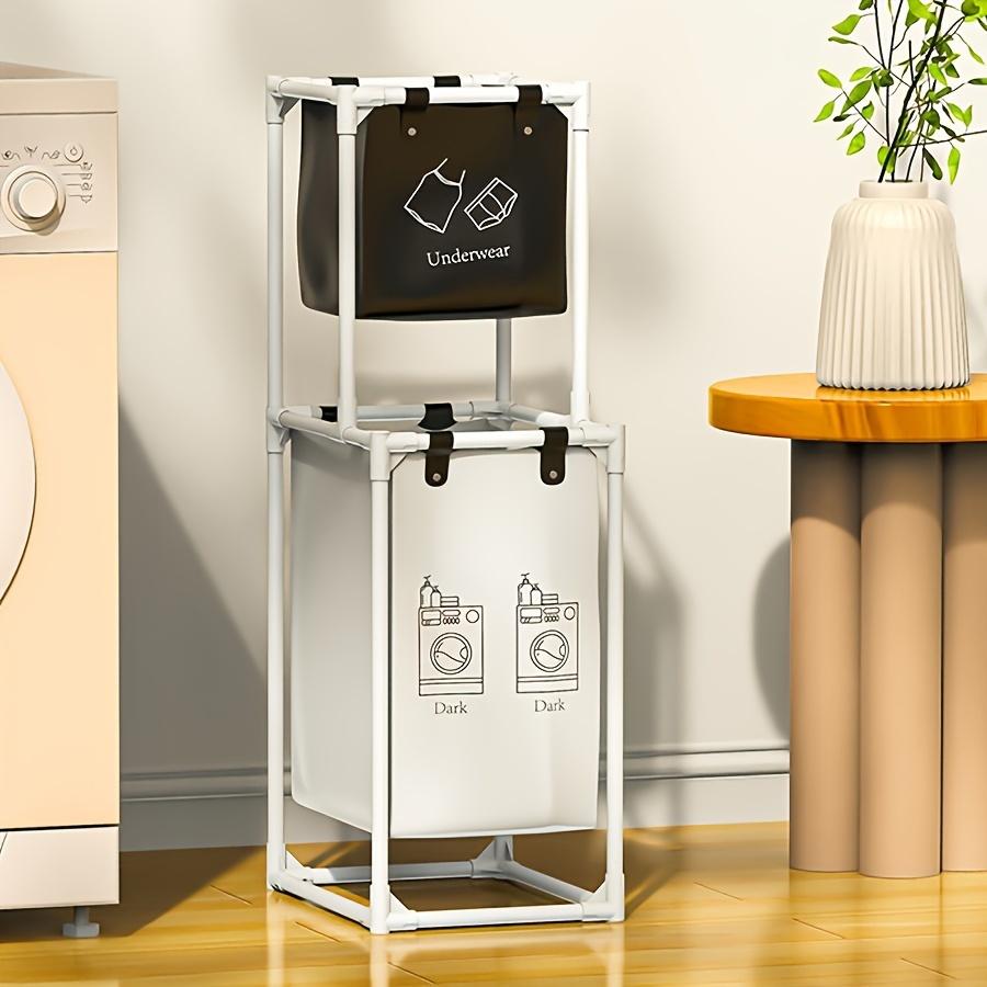 1 корзина для хранения грязной одежды, корзина для хранения одежды большой емкости, легкая двойная корзина для белья, стеллаж для хранения грязной одежды, сумка для хранения.