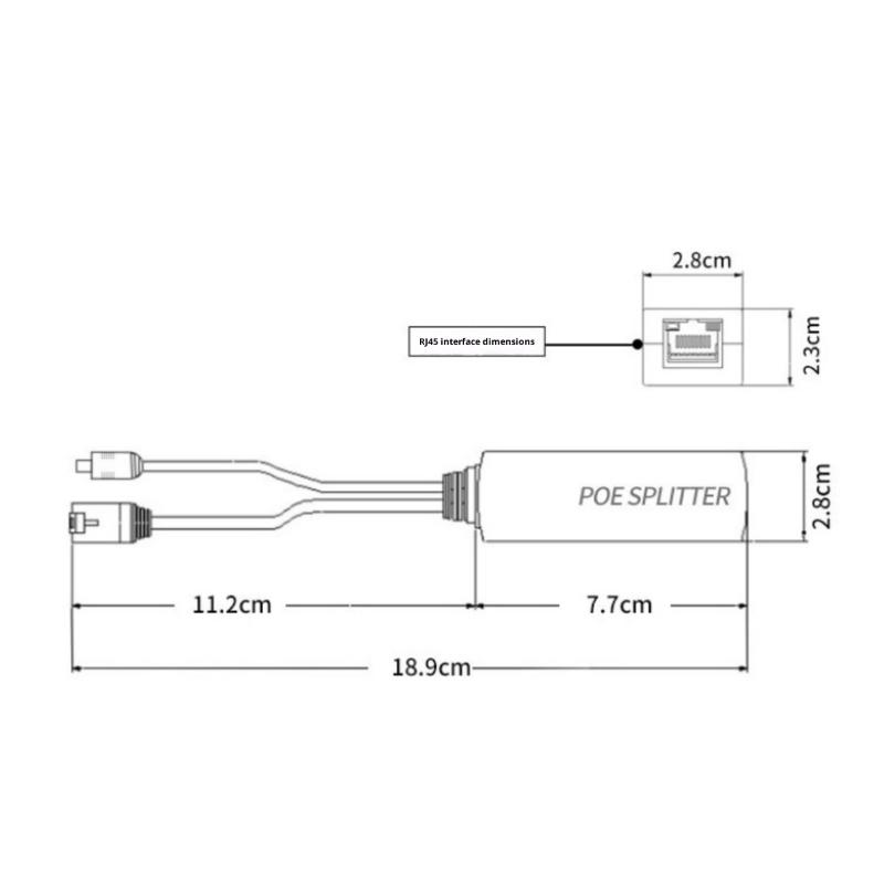 1 шт. POE Сплиттер Адаптер 48 В до 12 В IEEE 802.3af Выходная мощность через Ethernet Сплиттер Адаптер Система безопасности DIY Аксессуары