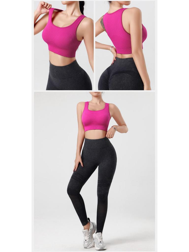 Женский спортивный бюстгальтер для йоги с высокой эластичностью, защитой от ударов и нагрудными вкладышами