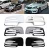 Левая правая боковая дверная крышка зеркала для Mercedes W204 X204 W212 W221 C300 C218 Крышка бокового зеркала автомобиля Корпус крышки крыла