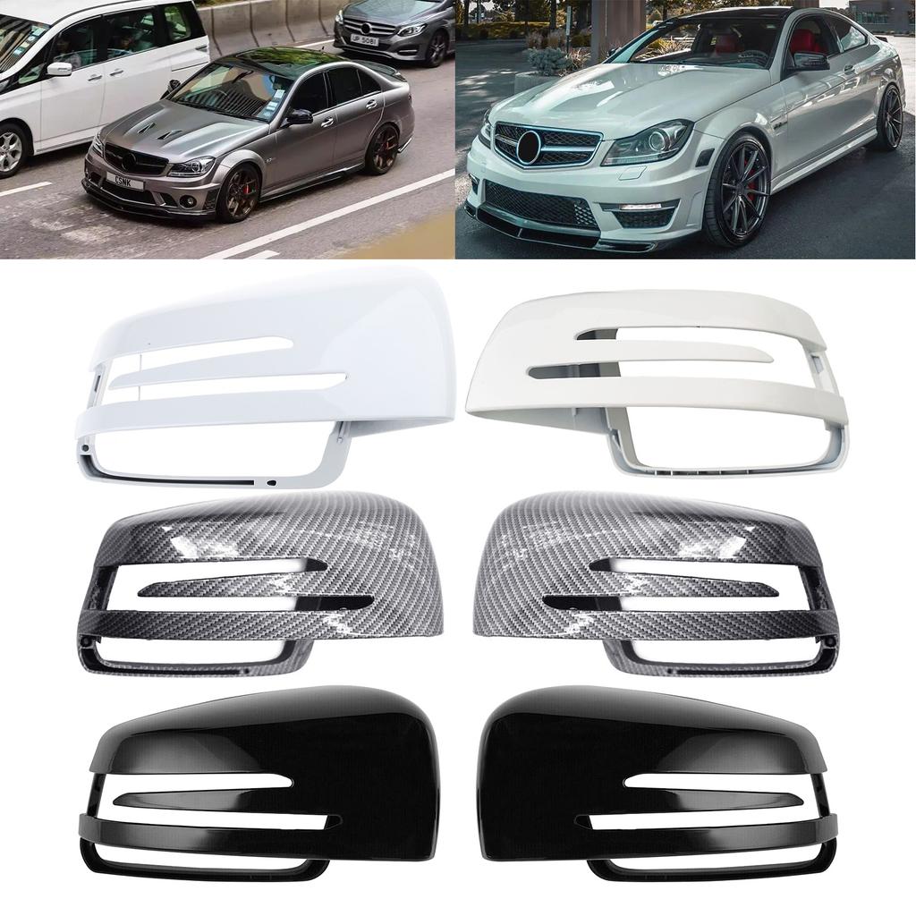 Левая правая боковая дверная крышка зеркала для Mercedes W204 X204 W212 W221 C300 C218 Крышка бокового зеркала автомобиля Корпус крышки крыла
