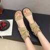 Fashion Temperament Hollow One-word Cool Boots Women's 2025 Summer Zipper Comfortable Sandals