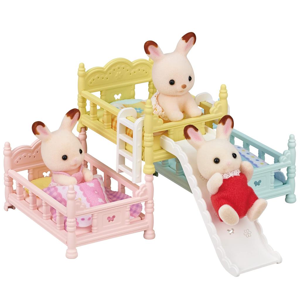 Мебель Sylvanian Families Двухъярусная кровать ST Сертифицированная игрушка Кукольный домик для возраста от 3 лет и Sylvanian Families от Epoch [Детская кроватка] Ka-219 Вверх,