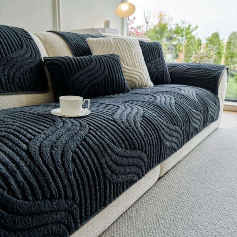 Осенне-зимний теплый чехол Funda Sofa Mats Living Home Нескользящий жаккардовый диван Подушка Чехлы для дивана