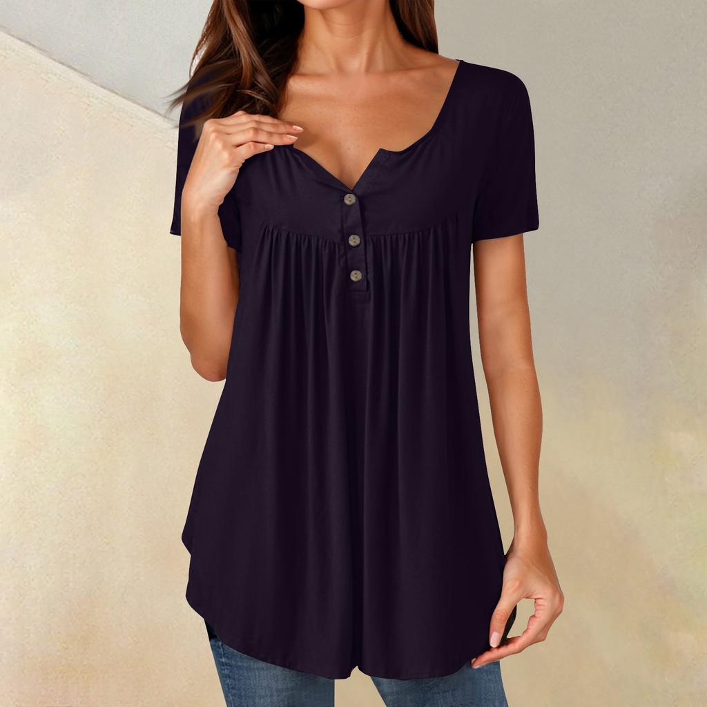 Женские туники, топы, нарядные, повседневные, летние, рубашки с коротким рукавом, свободный крой, плиссированный топ в стиле бохо