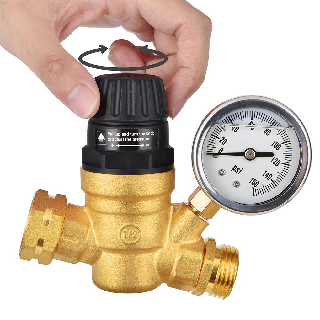 Handle Adjustable RV Water Pressure Regulator Valve Water Pressure Reducer Water Pressure Regulator