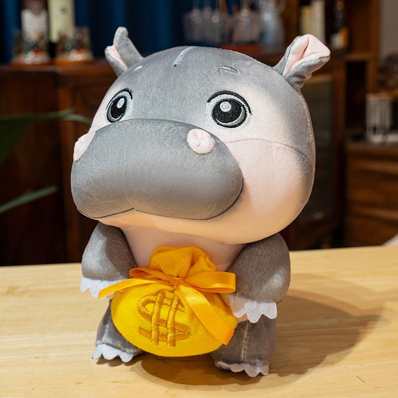 Модная плюшевая игрушка в виде бегемота, мультяшные плюшевые животные, бегемоты, плюшевые игрушки с подвеской в виде рубашки и сумки, мультяшный брелок, подарки