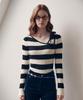 ROLAROLA Cut Out Ribbon Boarder Knit Black