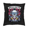 Квадратная наволочка для подушки с изображением хэви-метал группы Megadeth, домашний декоративный чехол для подушки с рисунком рок-группы, декоративная подушка для дивана, двусторонняя печать