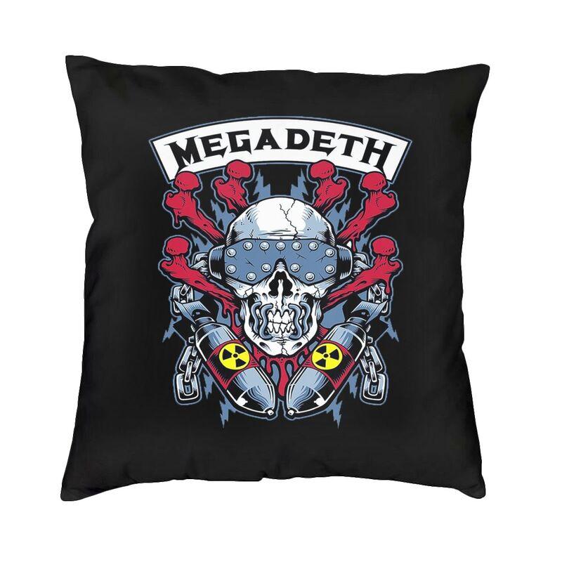 Квадратная наволочка для подушки с изображением хэви-метал группы Megadeth, домашний декоративный чехол для подушки с рисунком рок-группы, декоративная подушка для дивана, двусторонняя печать