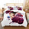 Comfortable Anime Print Bedding Set With Duvet Cover And Pillowcases King Queen Twin Sizes For All Ages