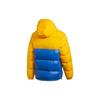 Adidas Оригинальный трилистник, пуховик Regen с цветными блоками, пуховик с длинными рукавами и капюшоном, зимние мужские куртки, желтый, синий GE1331