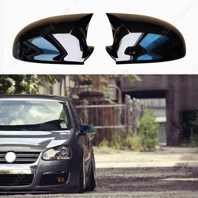 Для Volkswagen Jetta MK5 2 шт. глянцевый черный автомобильный чехол для зеркала заднего вида Jetta V 1K2 TSI TDI TFSI GLI 2005-2010 обвесы
