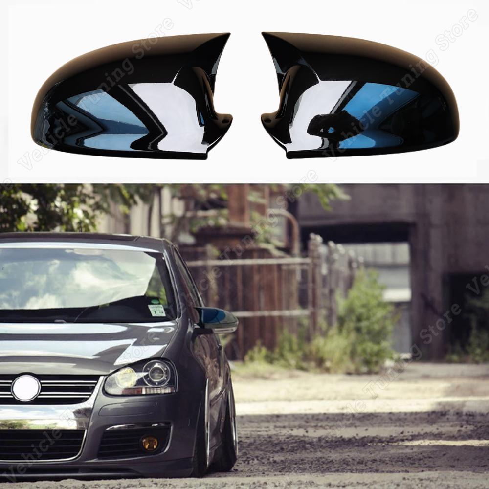 Для Volkswagen Jetta MK5 2 шт. глянцевый черный автомобильный чехол для зеркала заднего вида Jetta V 1K2 TSI TDI TFSI GLI 2005-2010 обвесы