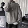 Мужской плюшевый свитер с высоким воротником и принтом оленя – любимый стиль студентов в Гонконге и Японии