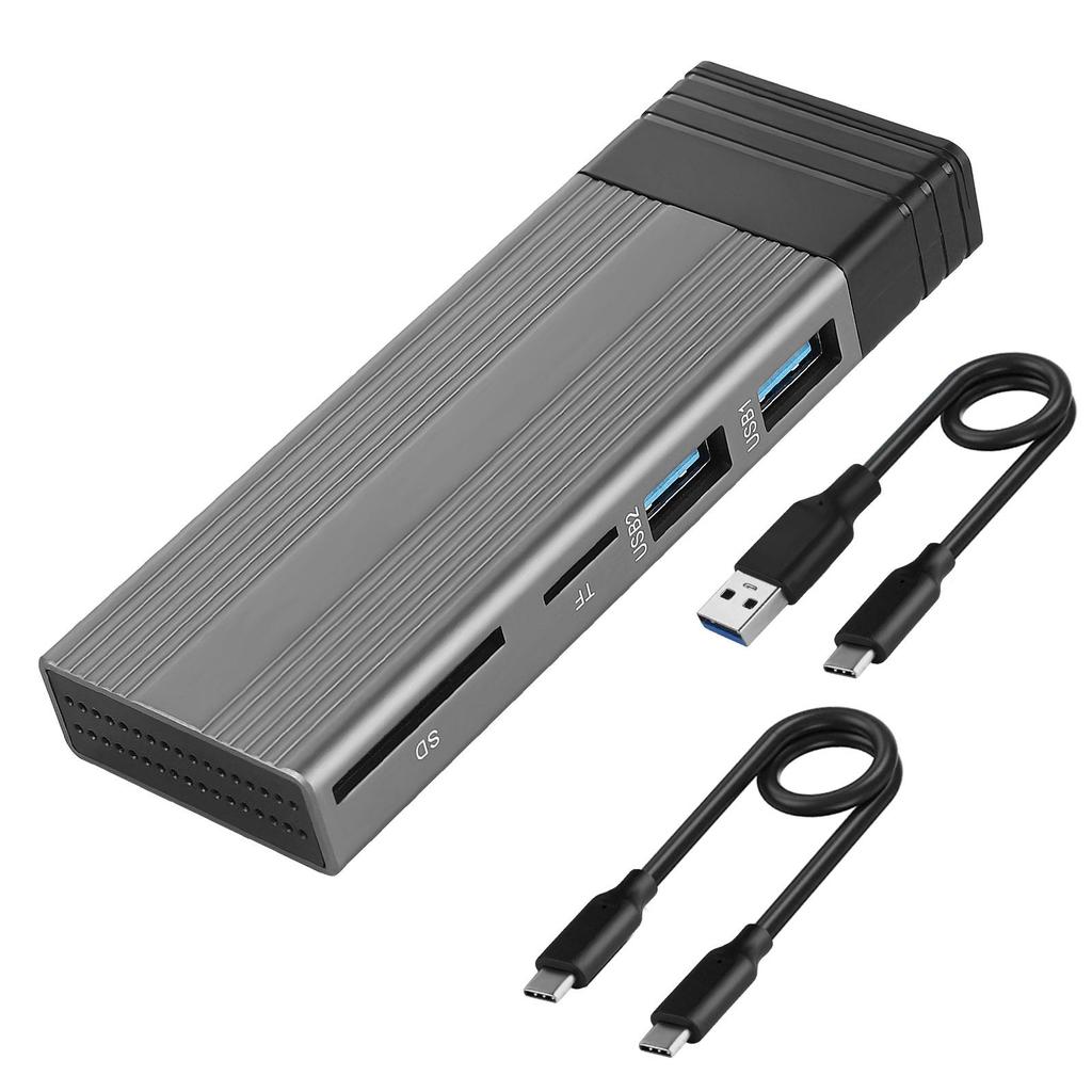 5 в 1 USB C Hub M2 NVMe SATA SSD Case NGFF SSD Enclosure HDD Box SD TF Card Reader Type C Dock Station USB C Splitter