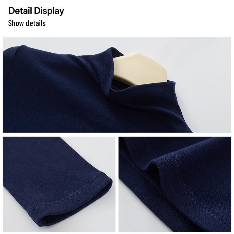 Women's Wool Semi-High Neck Long Sleeve Top - Antibacterial, Slimming, Warm, Versatile for Autumn and Winter