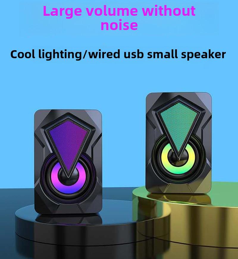 X2 RGB проводные мини-мультимедийные компьютерные колонки для настольных компьютеров и ноутбуков