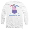 Peppa Pig Unisex Adult Pink Or Blue Grandpa Loves You Long-Sleeved T-Shirt