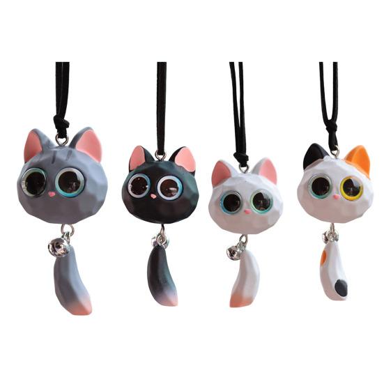 Подвесное украшение для автомобиля в виде кошки, симпатичная лиса, украшение для зеркала заднего вида автомобиля, декоративные аксессуары для салона автомобиля