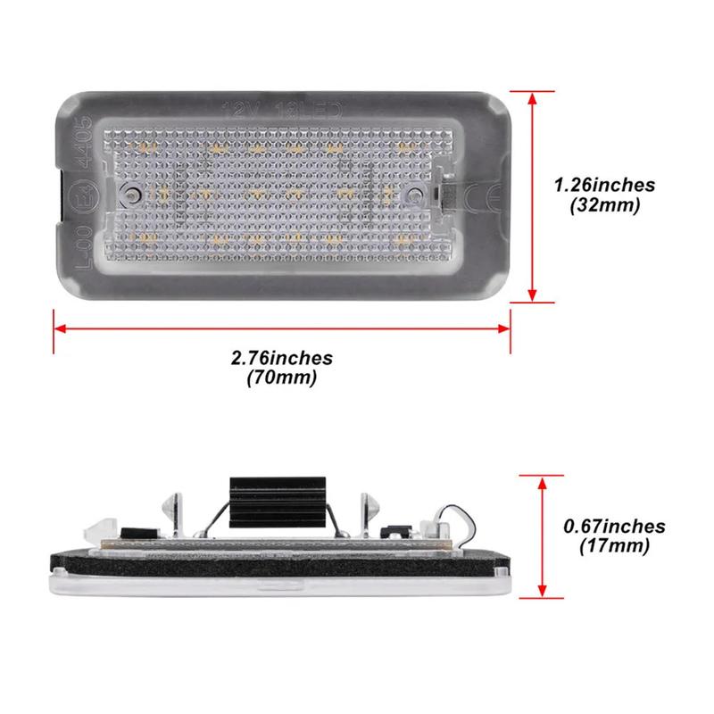 2x LED License Plate Light For Fiat 500 500C 2007 - 2016 Rear Car Number Plate Lamp Assembly CANbus Xenon White Car Light Parts
