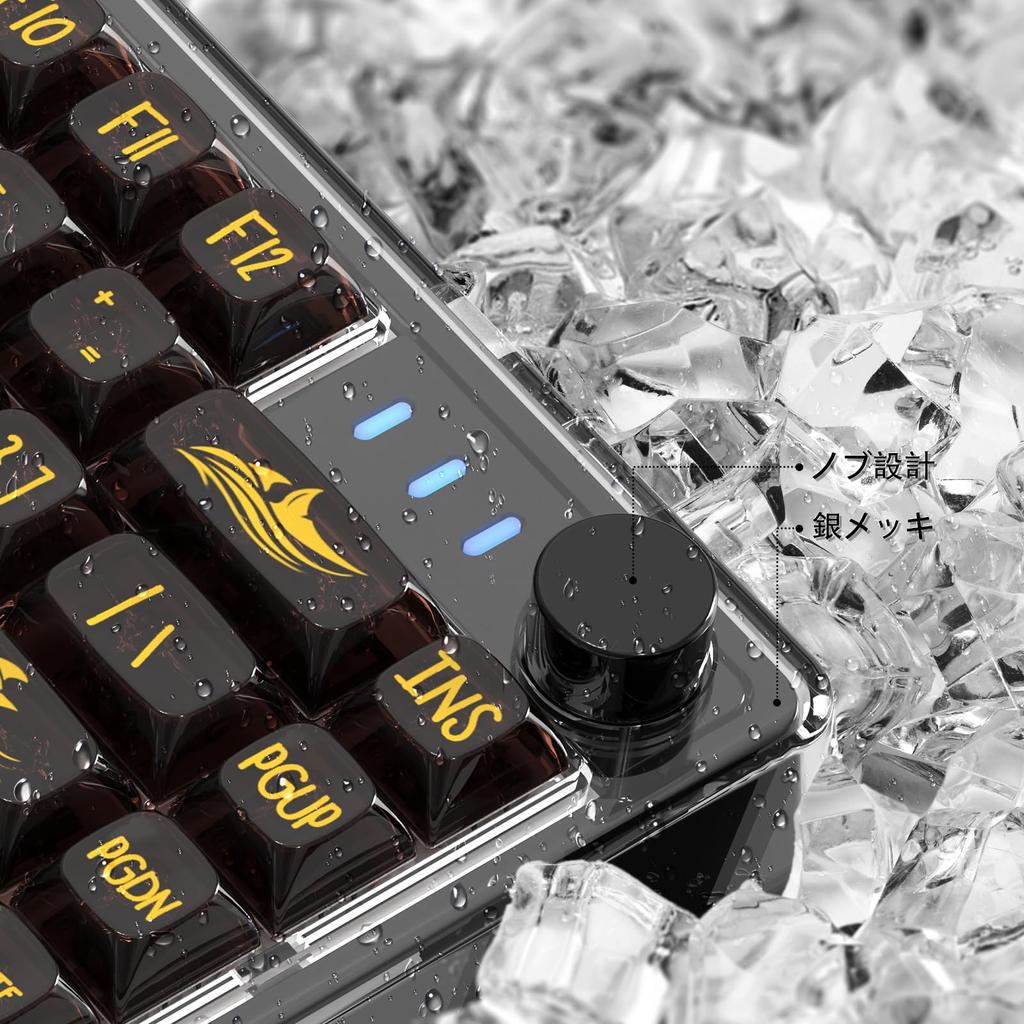 X Игровая проводная клавиатура ATTACK SHARK K75 Белые переключатели Прозрачная клавиатура с пользовательским дизайном Без цифрового блока ПК RGB Прокладка Полный набор клавиш Персонализированные символы