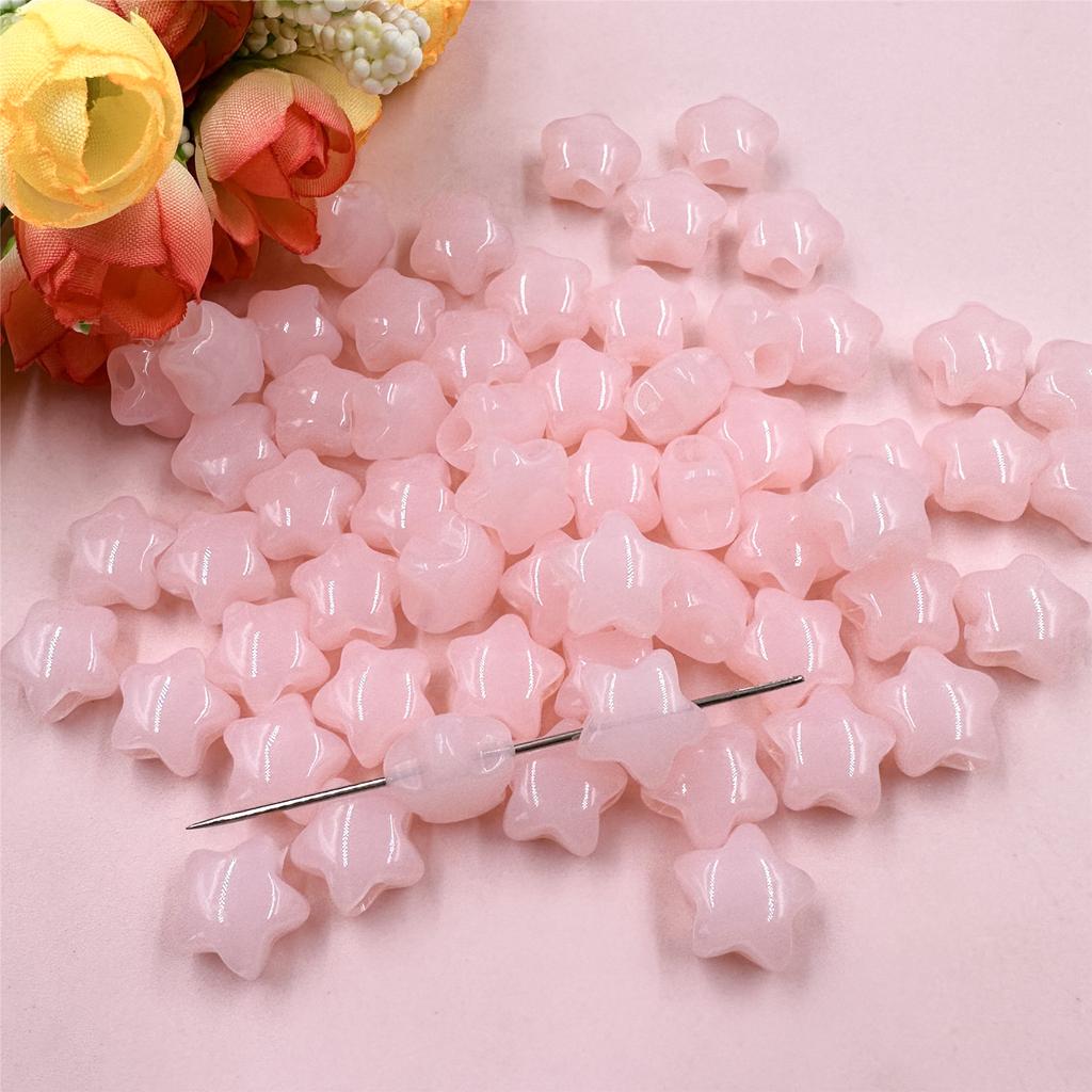 Ювелирная пятиконечная звезда 60 шт. акриловый желеобразный цвет для браслета, сережек, изготовление ювелирных изделий своими руками, аксессуары 13,6 мм, свободные бусины, бисерные материалы