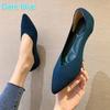 Women's Fashion Lady's Office Driving Shoes Casual Loafers Flats Pointed Toe Shoes Leopard Slip-On Shoes Flat Bottom Knitted Soft Bottom