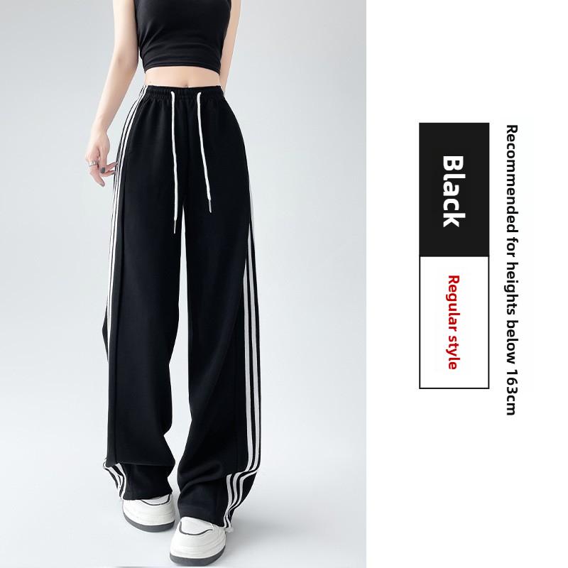 GMXIA Women's Fashion Casual Solid Color Print High Waist Pants & Capris