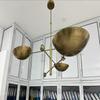 Chandelier Mid Century Modern 3 Light Pendant Raw Brass Sputnik Chandelier Light Fixture Décor