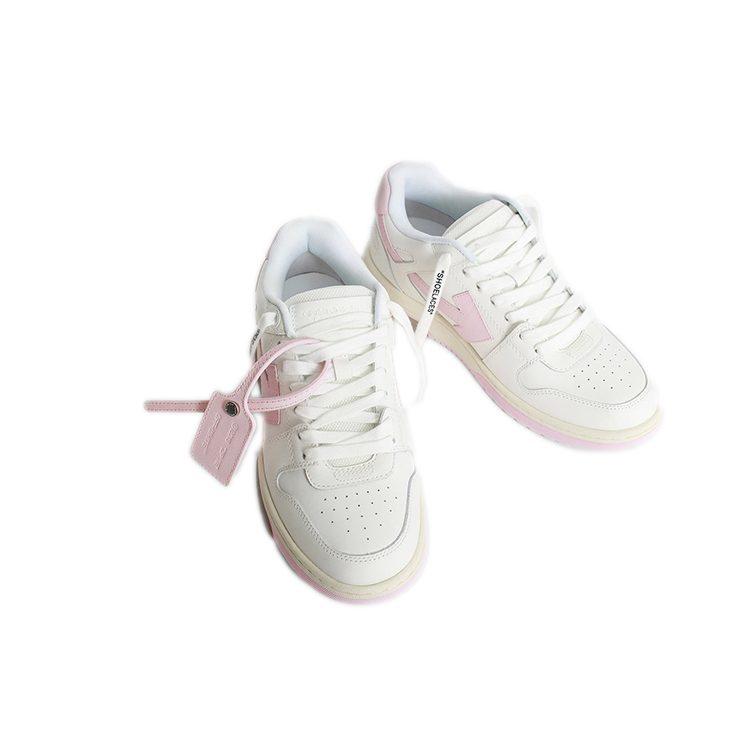 OFF WHITE Out Of Office Ooo Низкие кеды Белые Светло-розовые Женские OWIA259F21LEA0010130