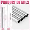 4pcs Metal Straw for Owala Kids 12 OZ Stainless Steel Tumbler, Reble Stainless Steel Replacement Straws with 2pcs Cleaning Brushes Compatible with