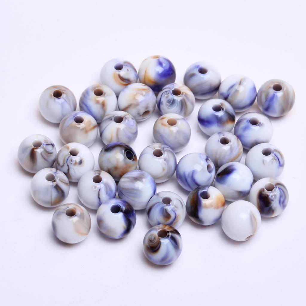 Бусины россыпью, аксессуары для бисероплетения, 8 мм, ручная работа, изготовление ювелирных изделий из смолы, браслет, ожерелье, аксессуары, 30 шт., модный имитационный нефритовый камень, круглый