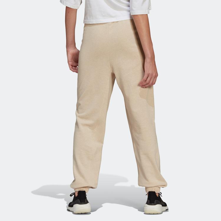 Adidas Спортивные брюки с манжетами и логотипом, женские брюки светло-хаки HE3090