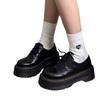 Модные женские мокасины весна и осень новые черные туфли Мэри Джейн на платформе с круглым носком на шнуровке женские кроссовки модные женские оксфорды