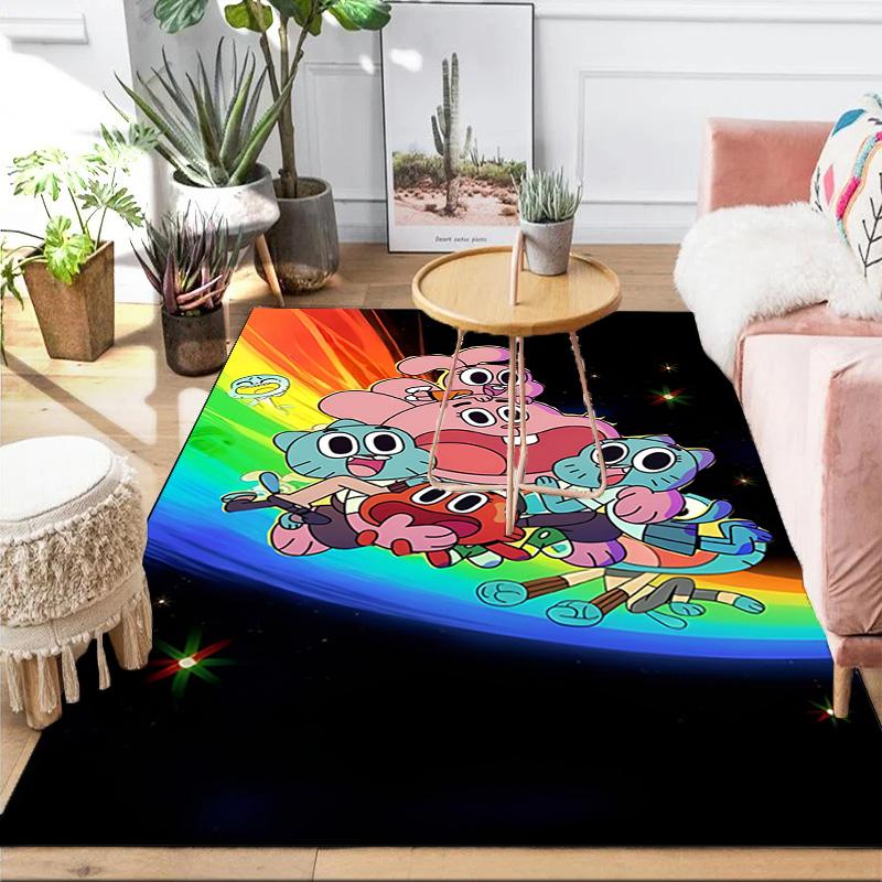 Gum's Colorful Friends Area Rug Suitable for Indoor And Outdoor,Carpets for Kitchens, Homes, Offices, Living Rooms,Home Decor,Christmas Gift