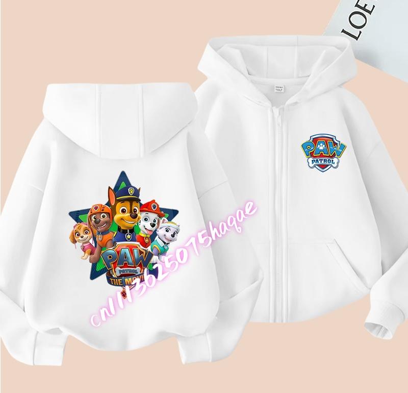 Hot Paw Patrol Kids Zip-up Hoodies Boys Girls Winter Casual Coat Jacket Cartoon Figure Printed Coat Autumn Children Clothing
