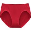 Женское красное хлопковое бесшовное антибактериальное нижнее белье, 3 шт., подарочная коробка