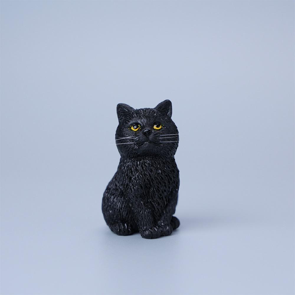 Simulation Cat Pet Model Cute Mini Cat Decoration Creative Cat Ornament  Kids Toy