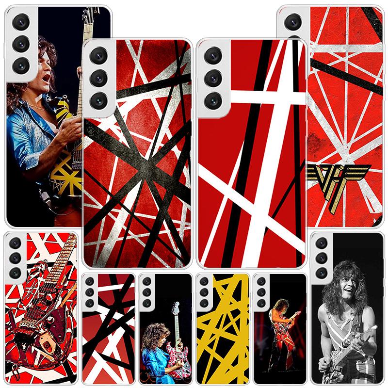 Eddie Van Halen Graphic Guitar Phone Case For Samsung Galaxy S24 S25 Edge S26 Ultra S23 S22 S21 Plus S20 FE + Personalized Print