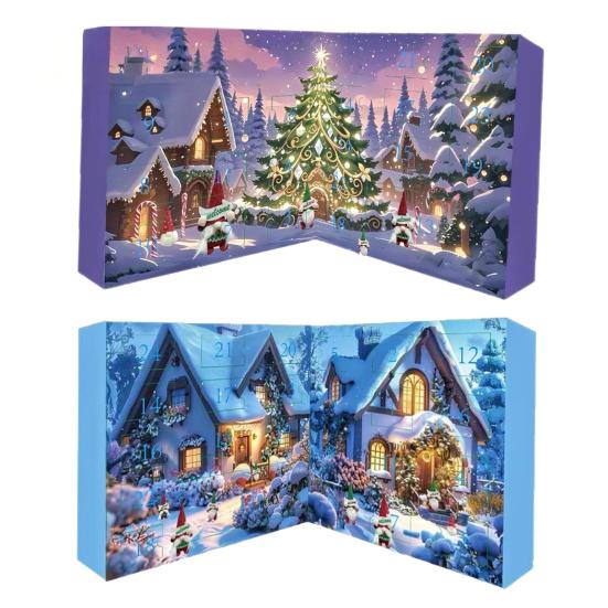 Календарь ожидания Рождества «Гномы 2025» 24 дня Календарь обратного отсчета до Рождества с 24 коллекционными фигурками Гномские украшения для праздничного декора